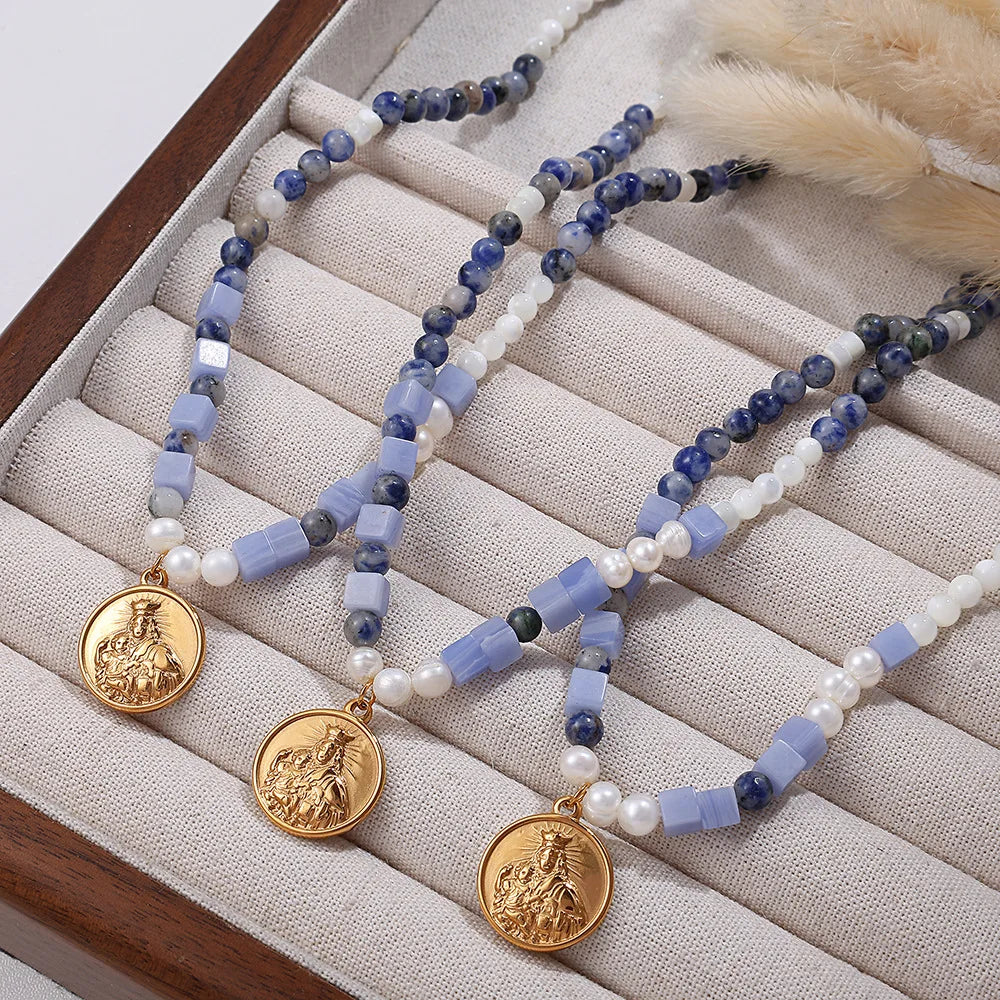 Minimalist Geometric Stone Necklace