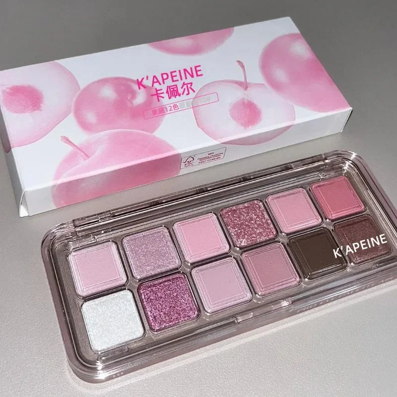 Spring Summer Pink Eyeshadow Palette Makeup Matte Shimmer