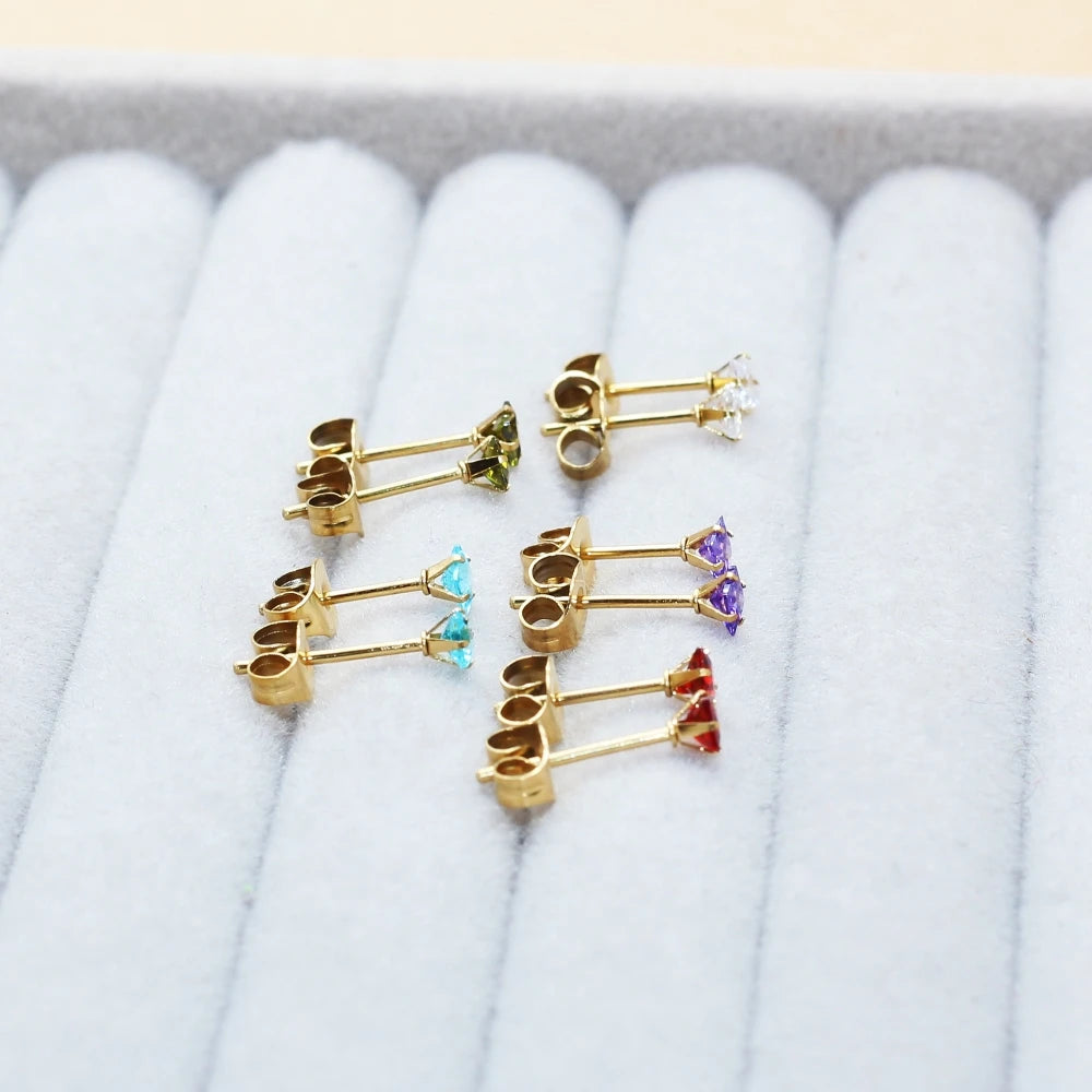 tainless Steel Stud Earrings