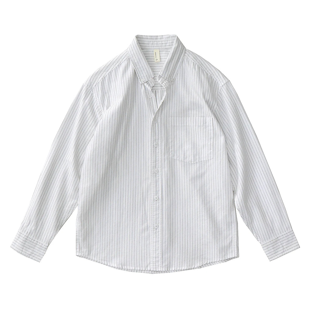 Men Pinstripe Oxford Shirt