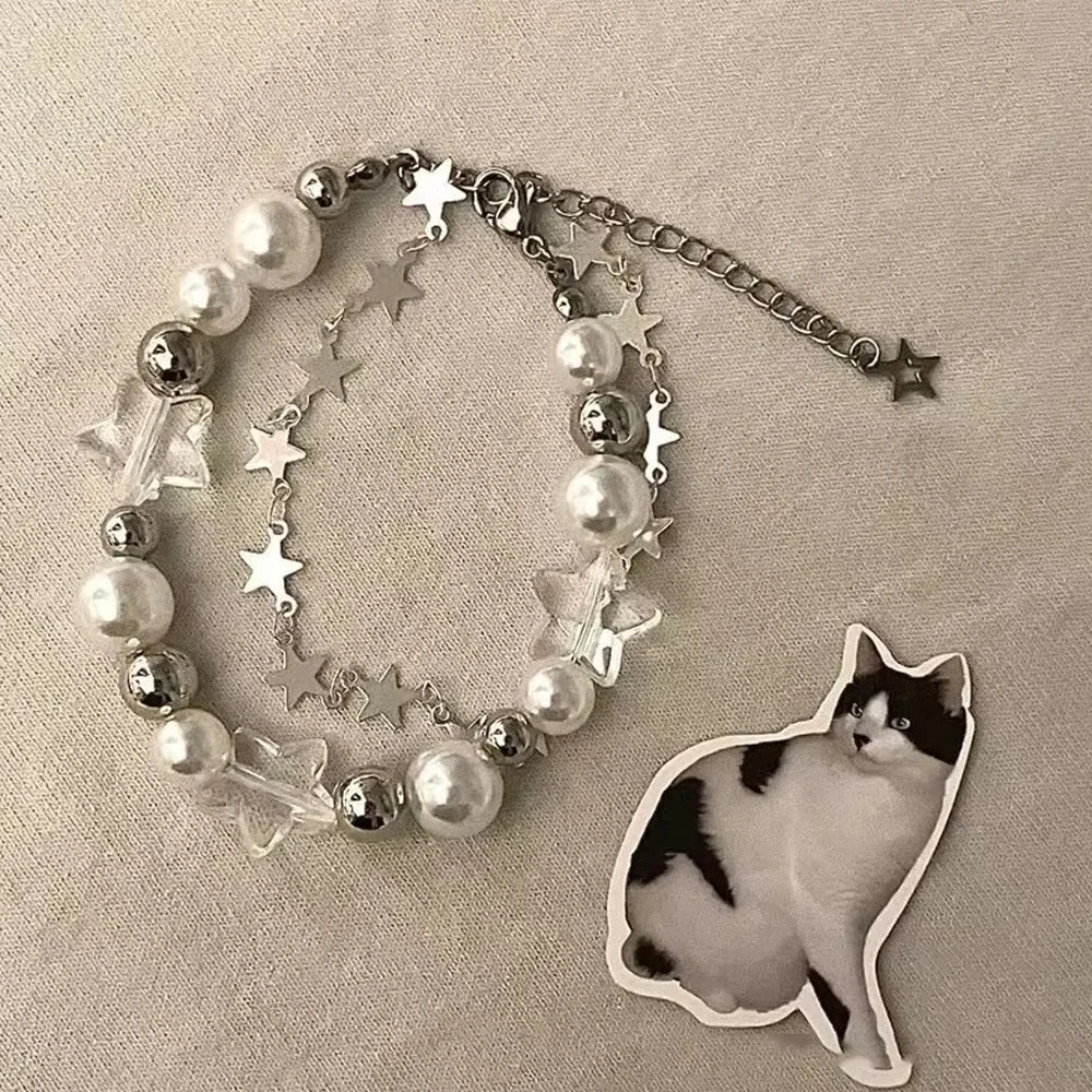 Crystal Star Pearl Bracelet