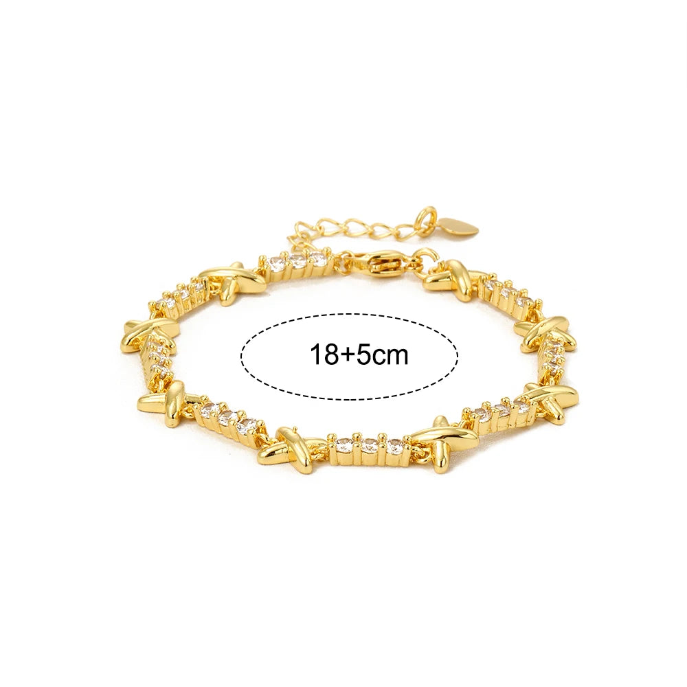 Chunky Cross Choker Necklace For Women Gold Color