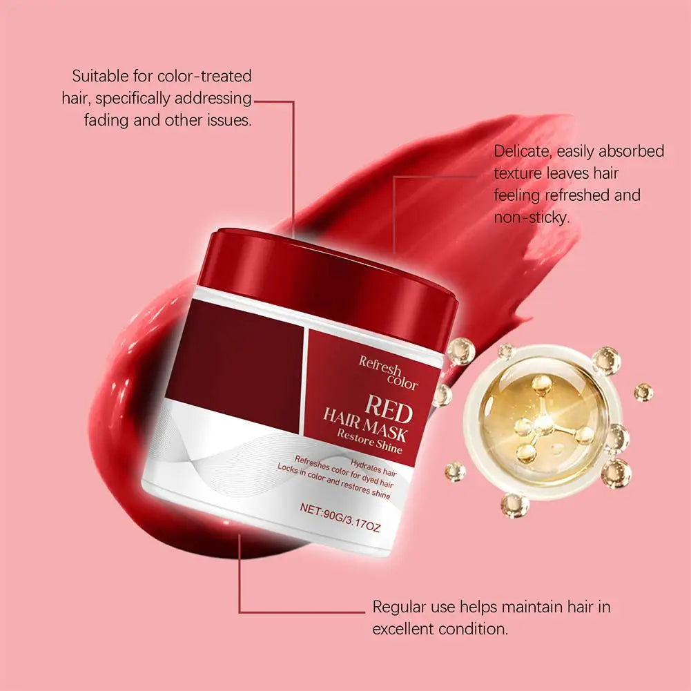 RED Hair Mask Nourishes Repairs Improves Dry Frizzy Hair