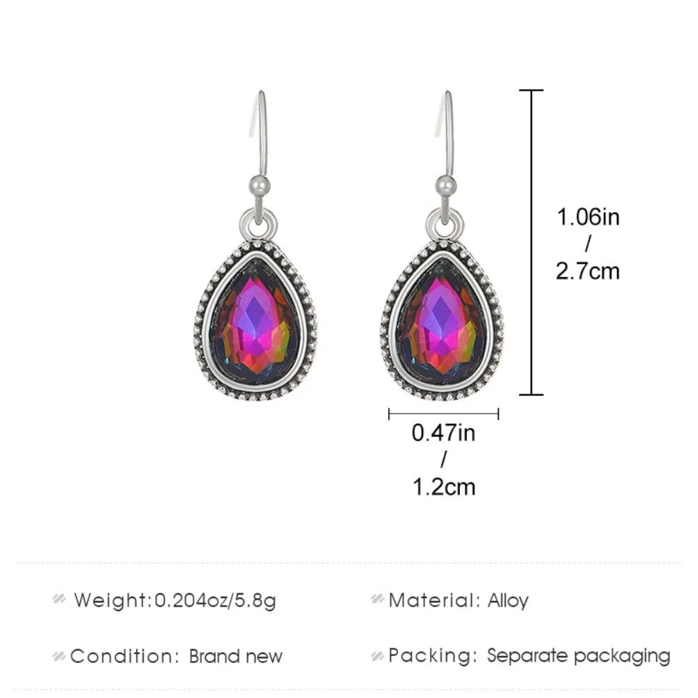 Teardrop Crystal Dangle Earrings