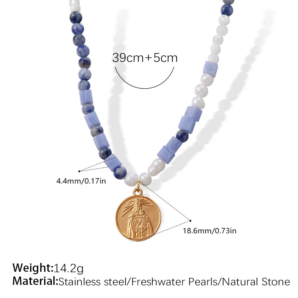 Minimalist Geometric Stone Necklace