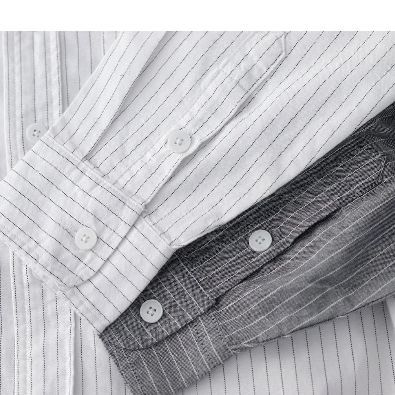 Men Pinstripe Oxford Shirt