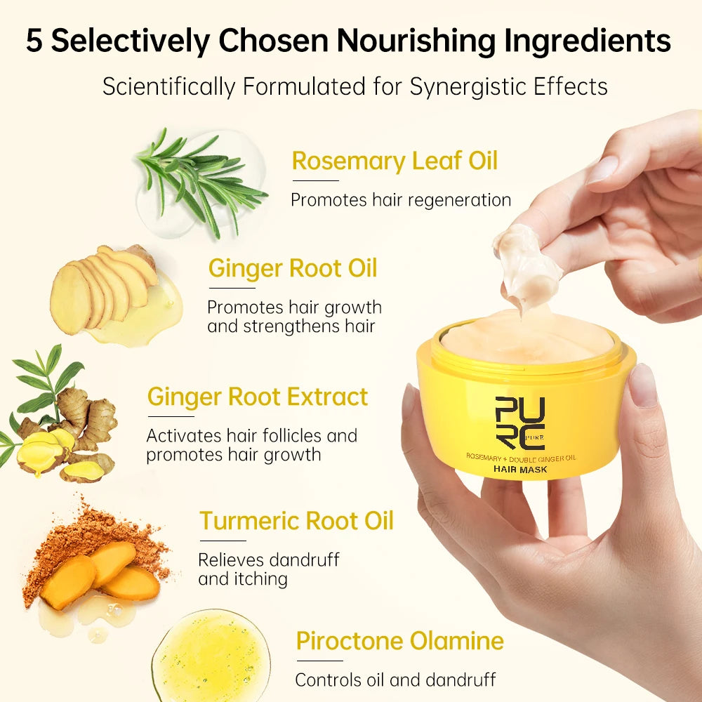 PURC Nourishing Hair Mask with Rosemary Oil and Ginger