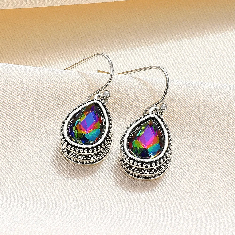 Teardrop Crystal Dangle Earrings