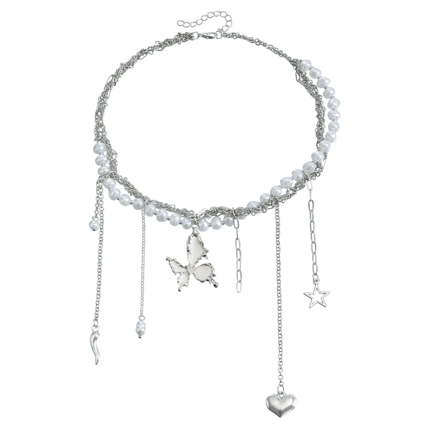 Layered Heart Pendant Necklace