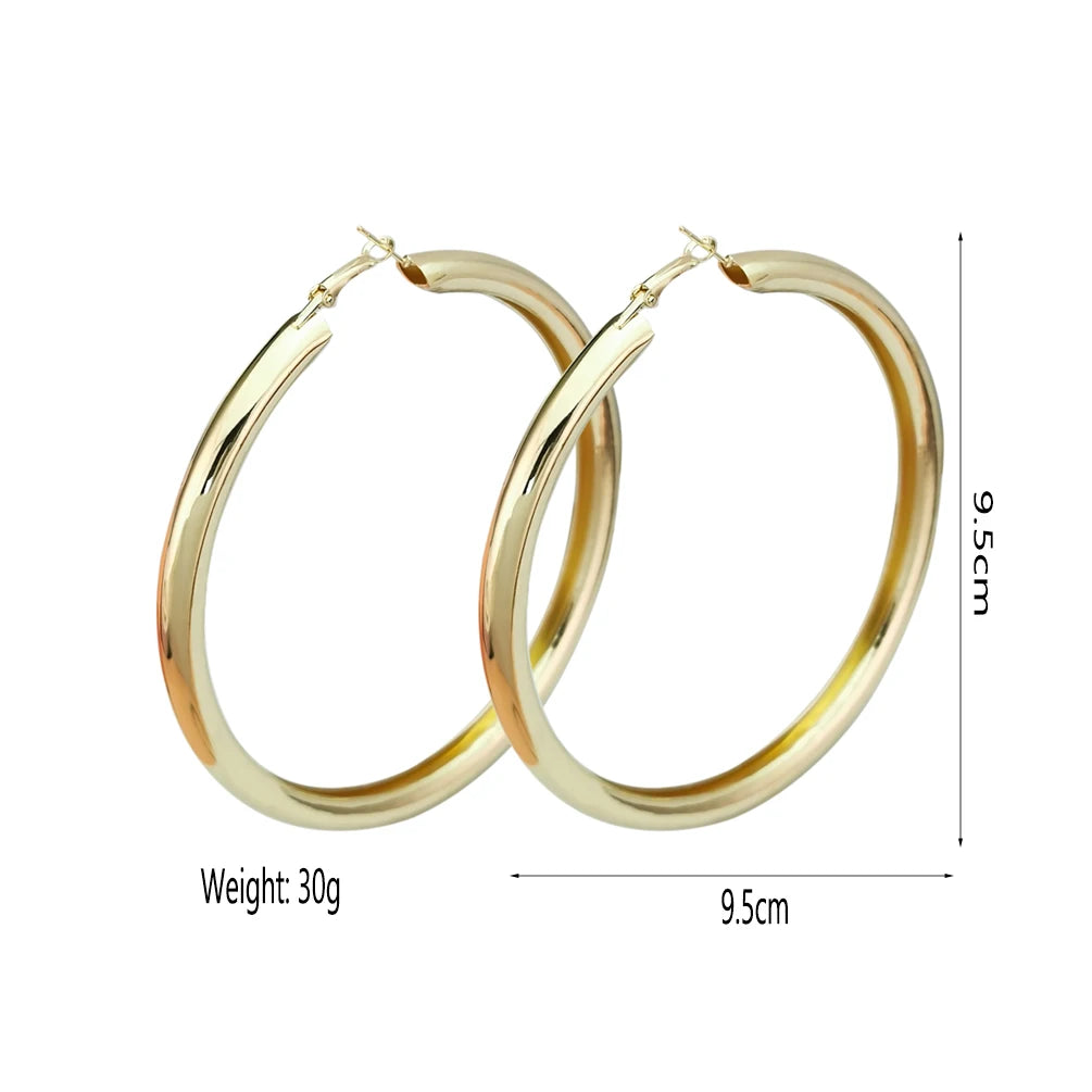 Big Hoop Circle Earrings
