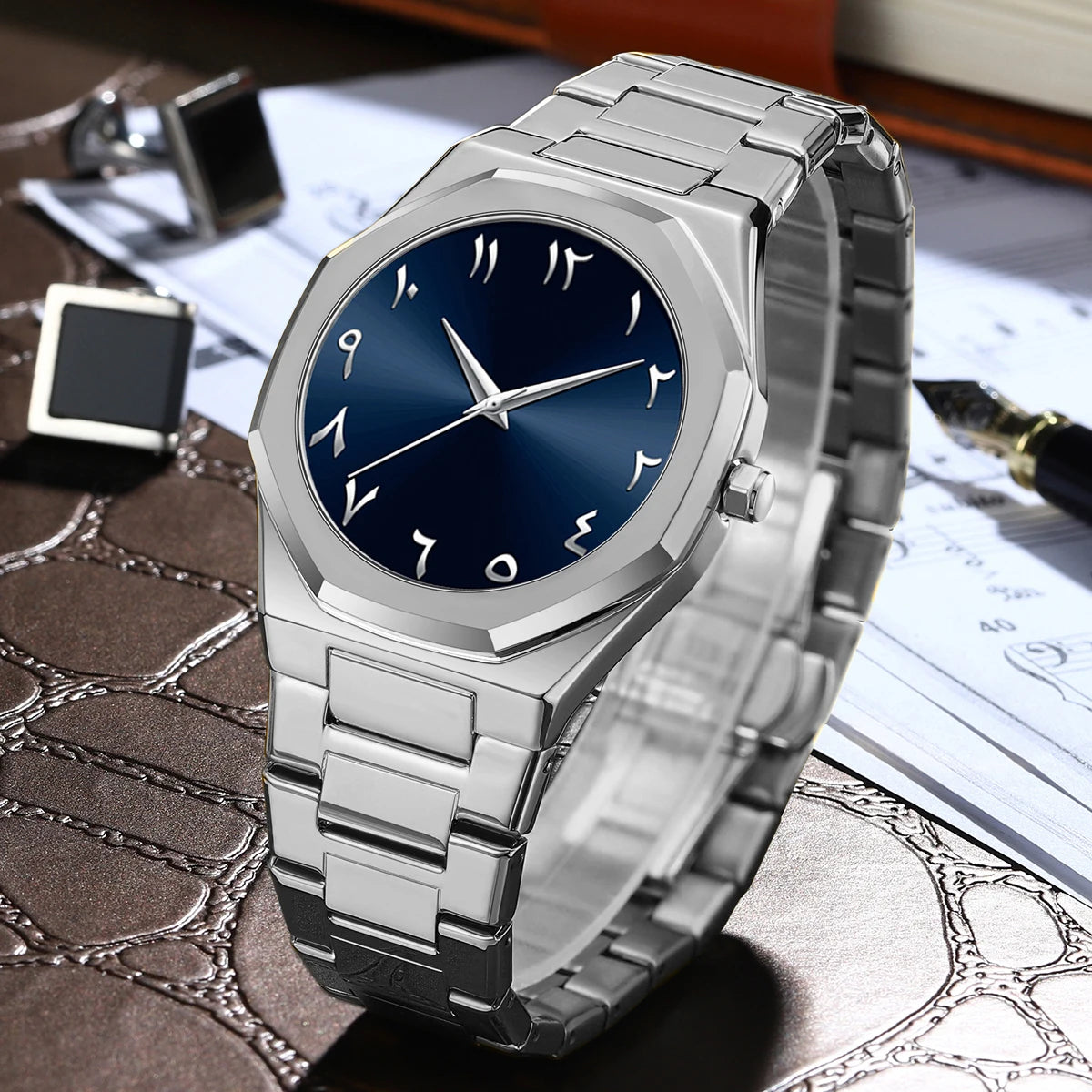 Modern Minimalist Creative All Black Men Watch 2025