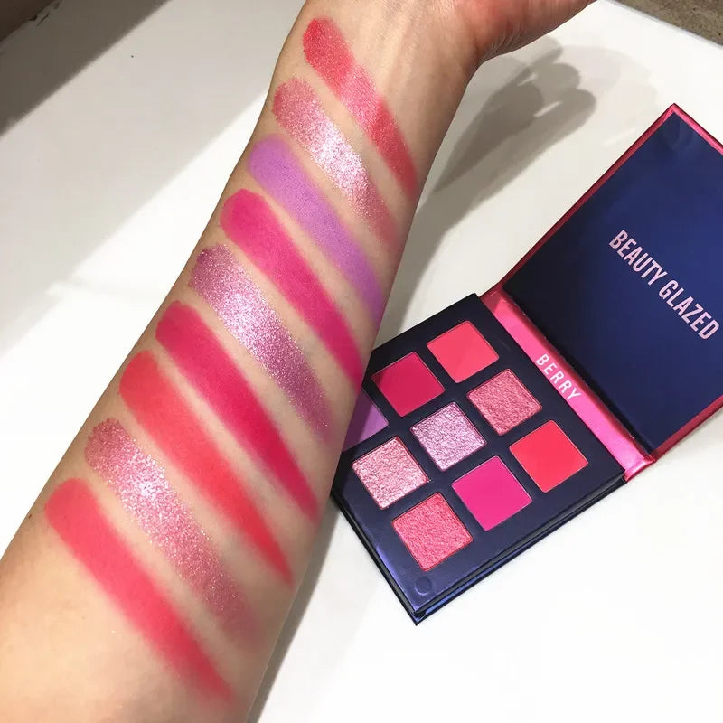 Beauty GLAZED Eyeshadow Palette 9 Color Shimmer