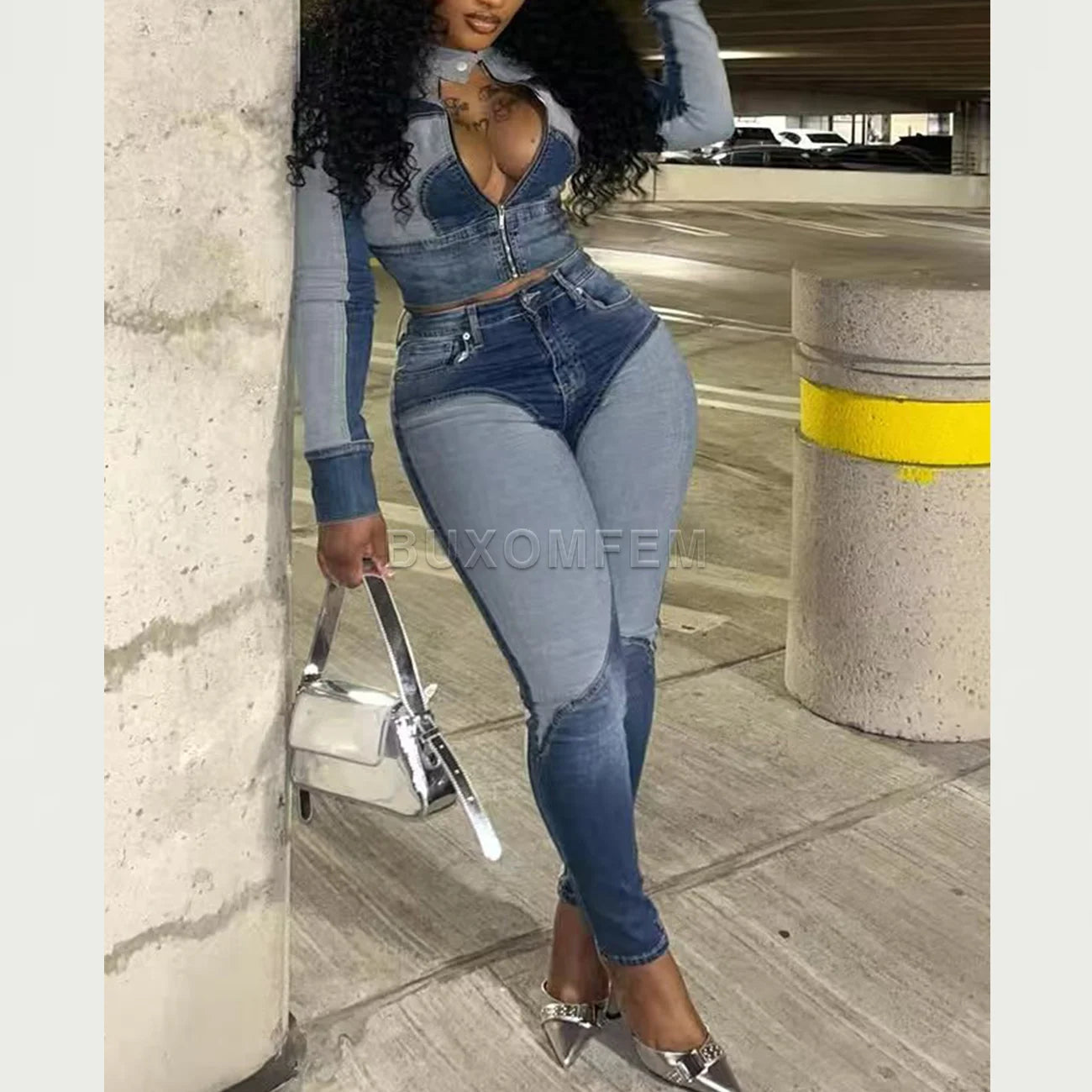 Women Long Sleeve Denim