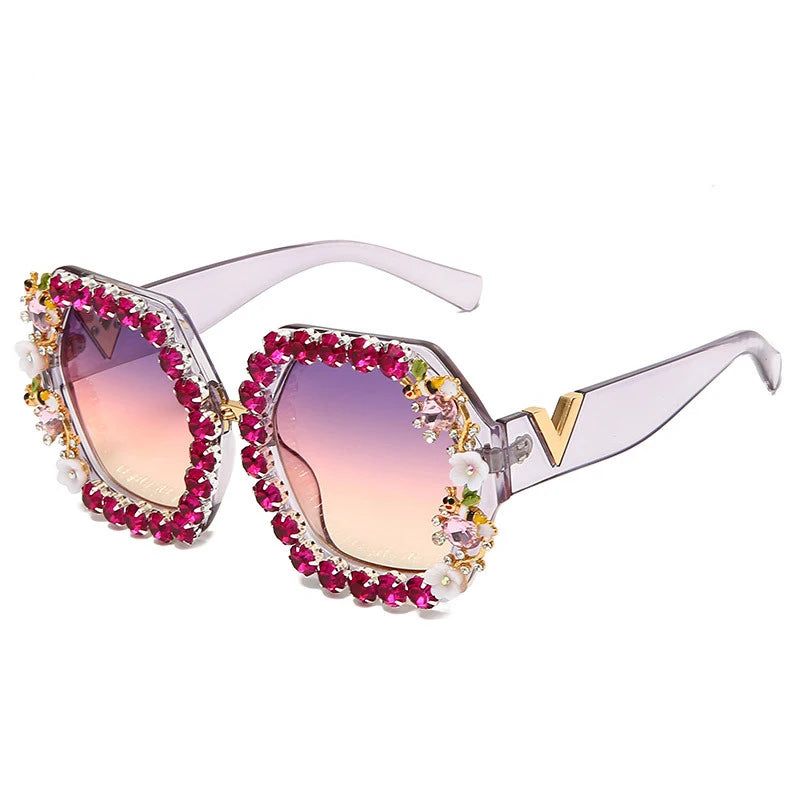 Stylish Diamond Blingbling Sunglasses For Mens Women