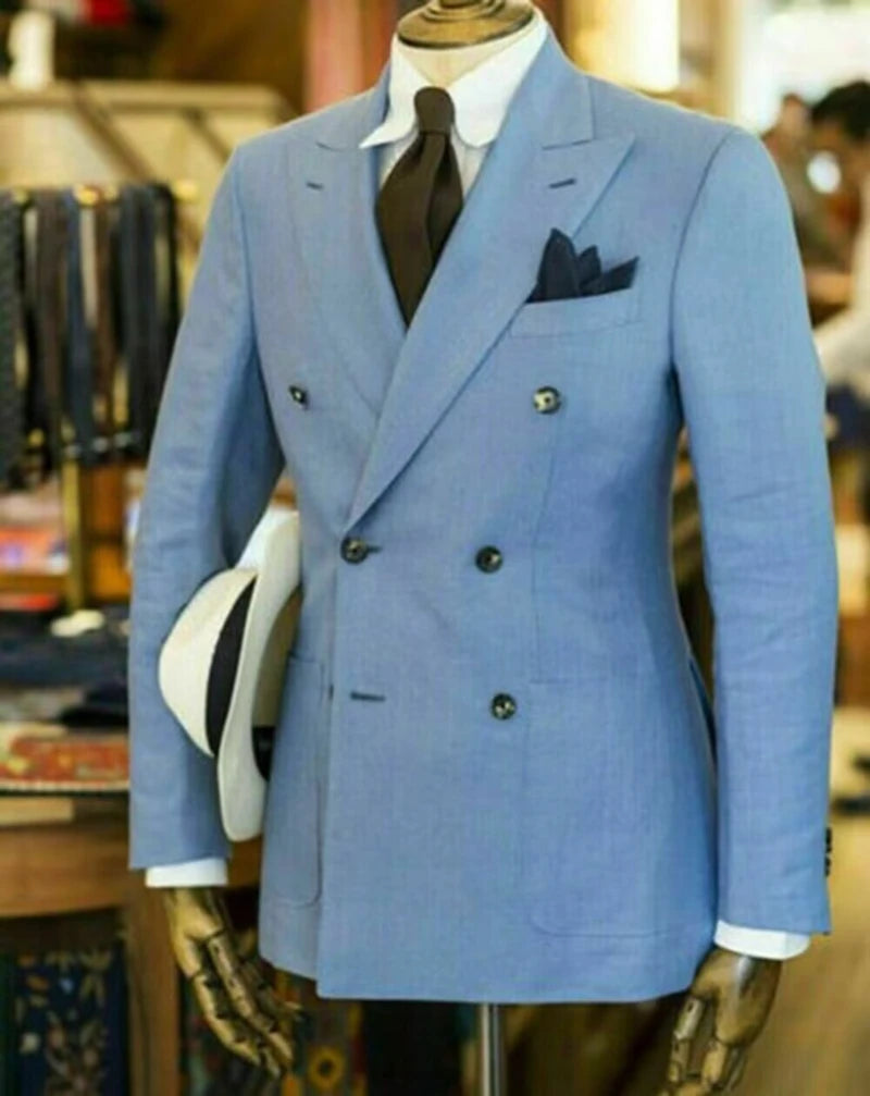 Men Blue Slim Blazer