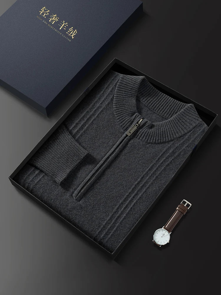 Men Cashmere Mock Neck Sweater