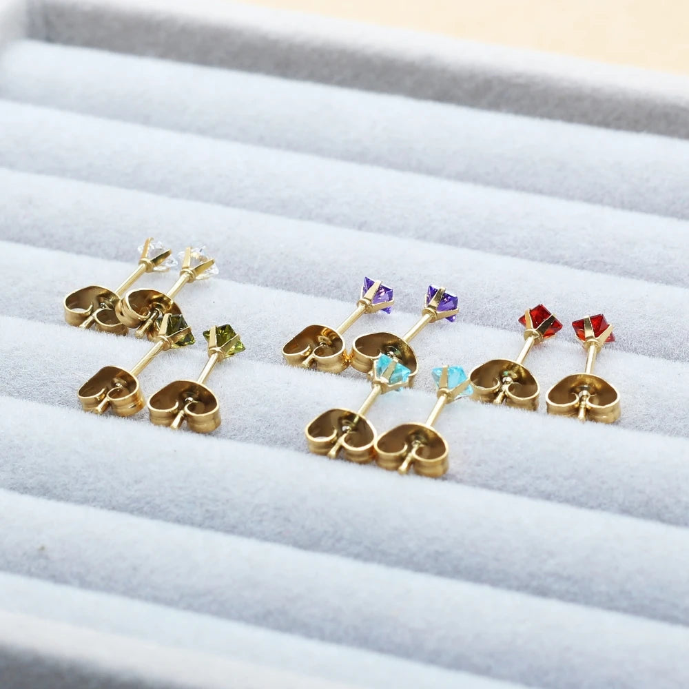 tainless Steel Stud Earrings