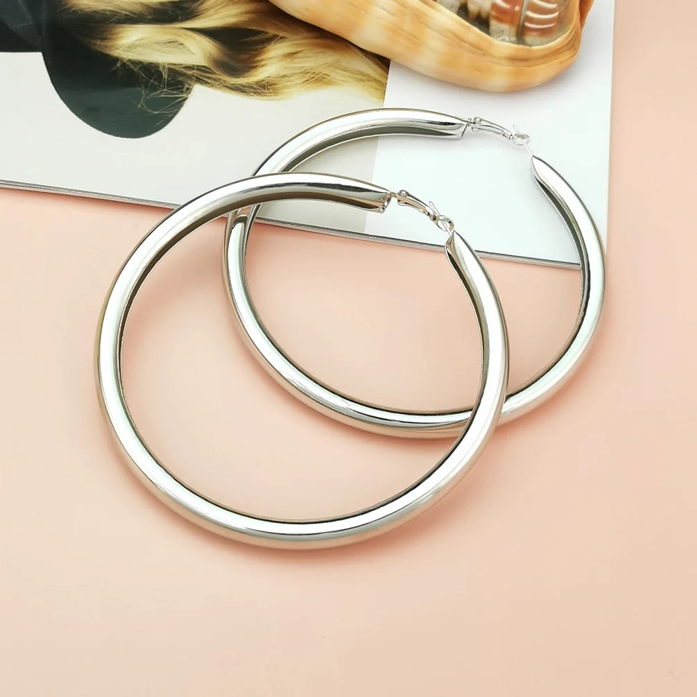 Big Hoop Circle Earrings