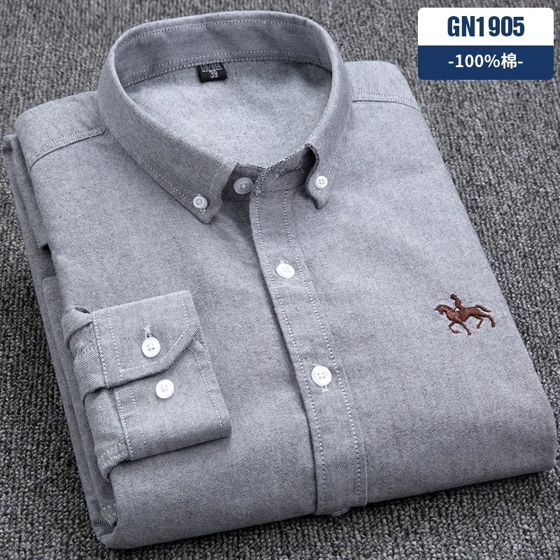 Men Cotton Oxford Shirt