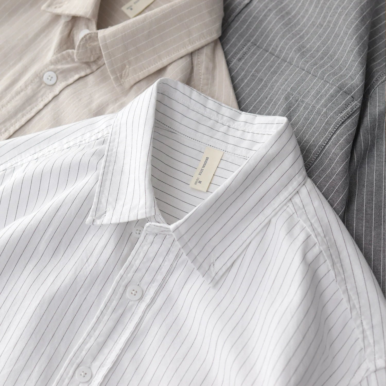 Men Pinstripe Oxford Shirt