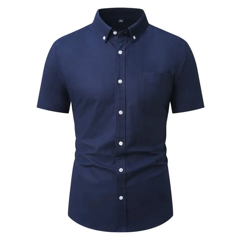 Men Oxford Short Sleeve Shirt