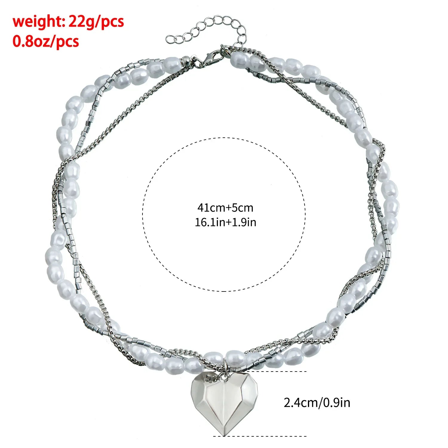 Layered Heart Pendant Necklace