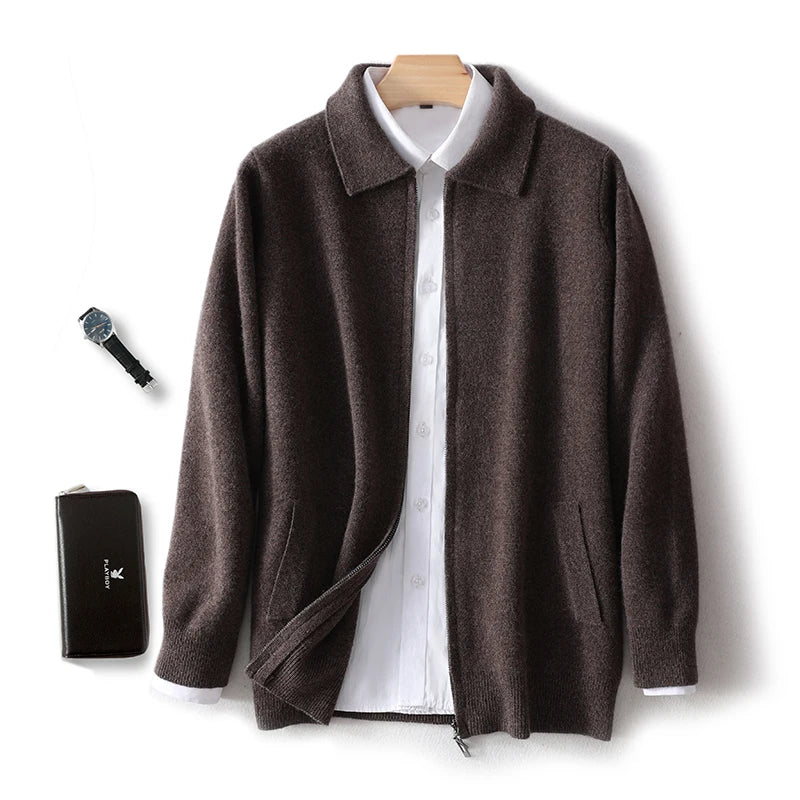 Men Cashmere Knit Cardigan
