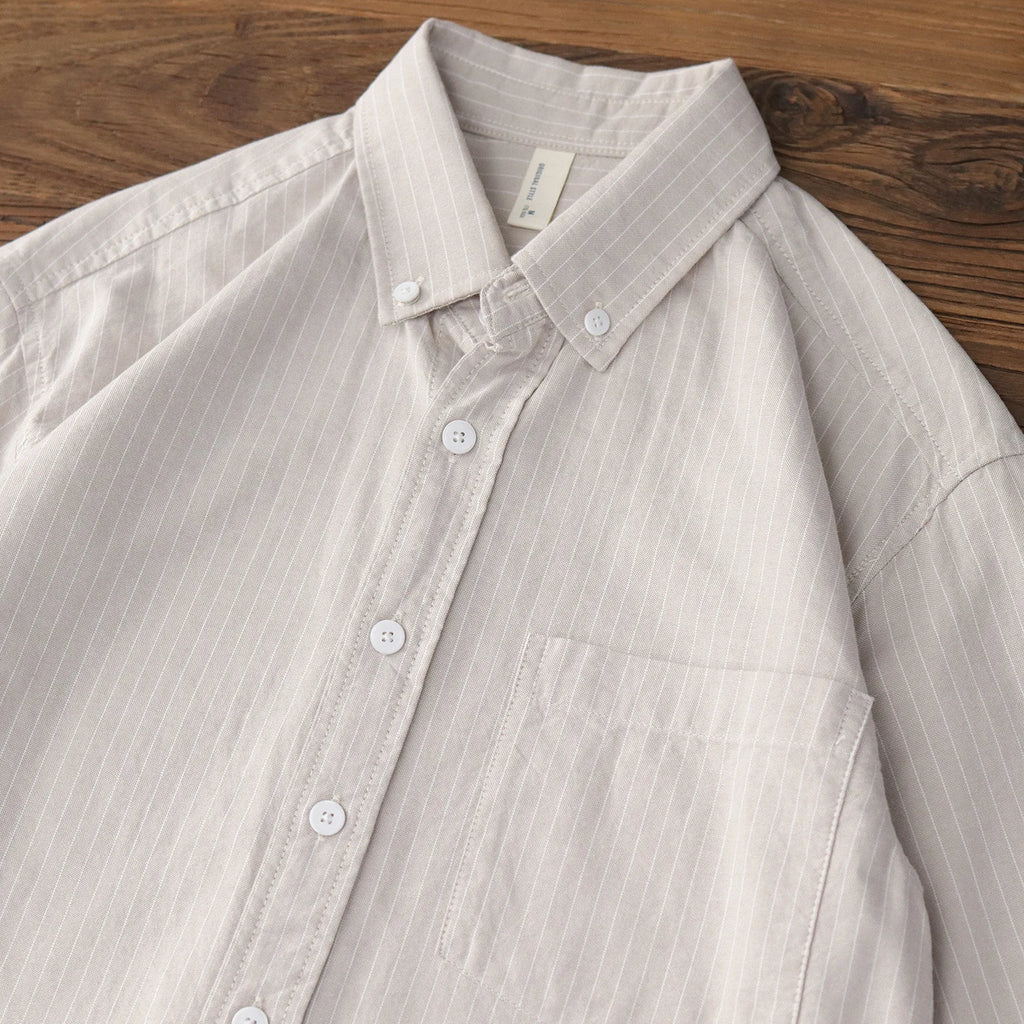 Men Pinstripe Oxford Shirt