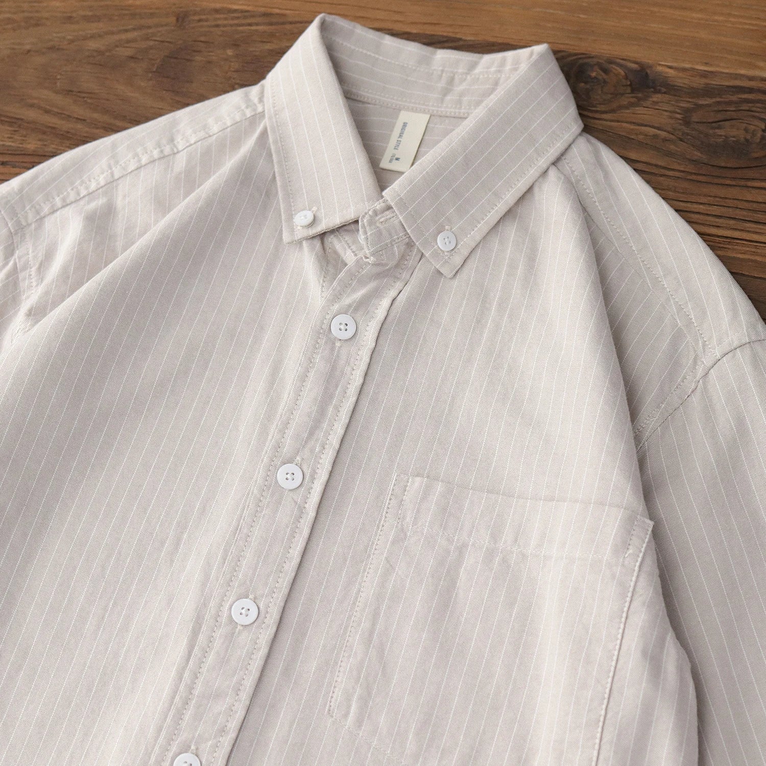 Men Pinstripe Oxford Shirt