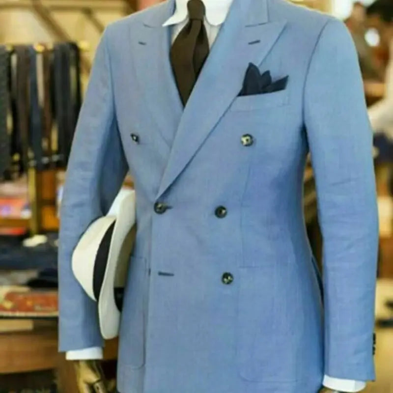 Men Blue Slim Blazer