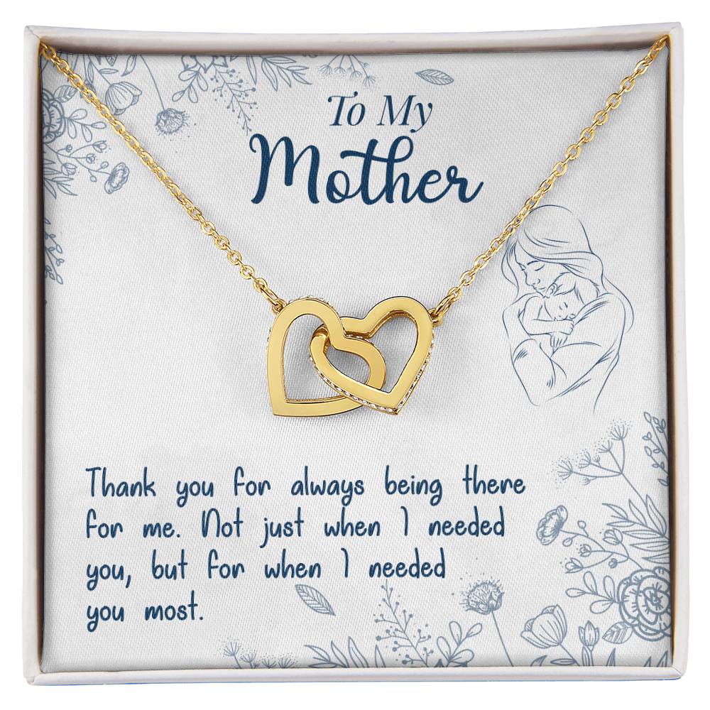 Interlocking Hearts Thank You Necklace
