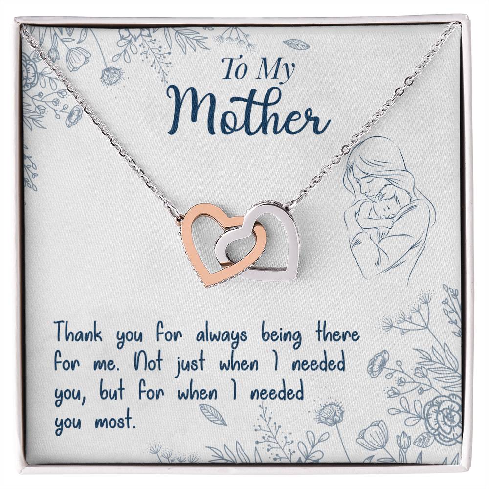Interlocking Hearts Thank You Necklace