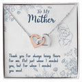 Interlocking Hearts Thank You Necklace