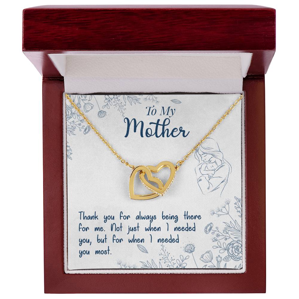 Interlocking Hearts Thank You Necklace