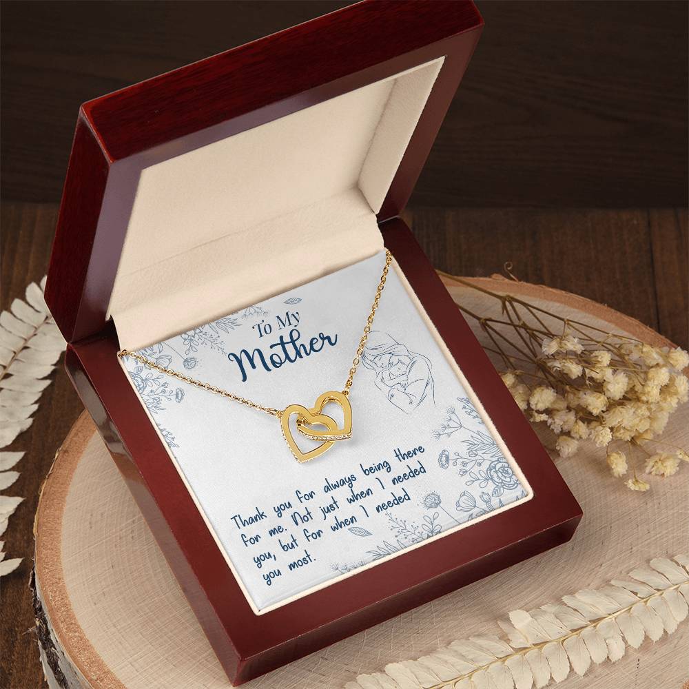 Interlocking Hearts Thank You Necklace