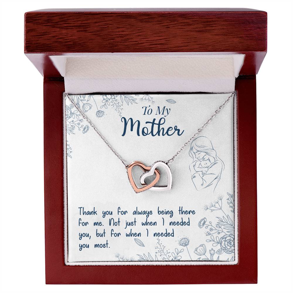 Interlocking Hearts Thank You Necklace