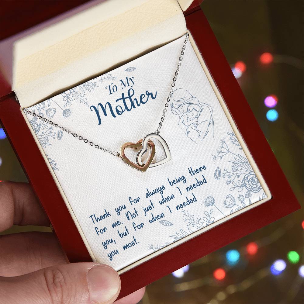 Interlocking Hearts Thank You Necklace