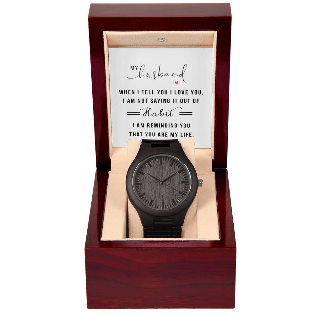 My Life Wooden Watch
