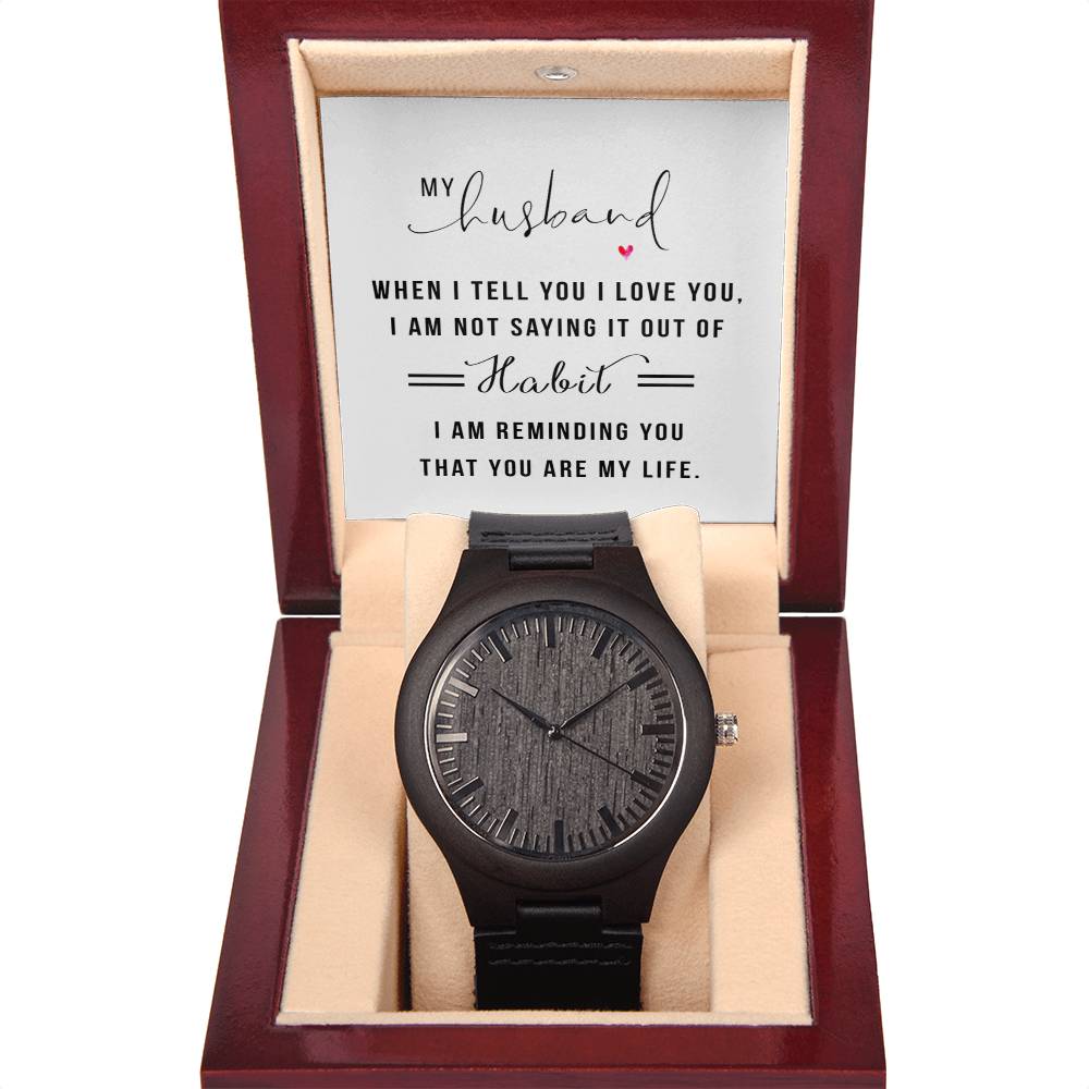 My Life Wooden Watch