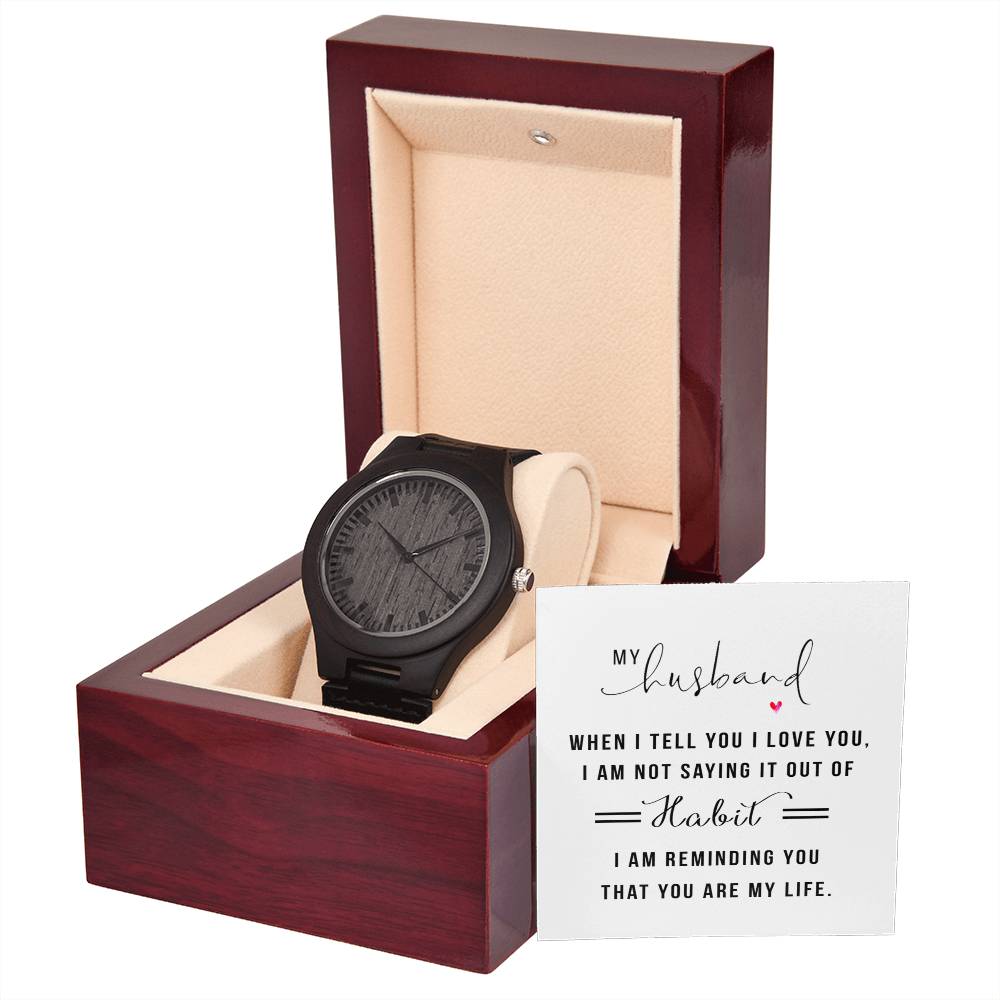 My Life Wooden Watch